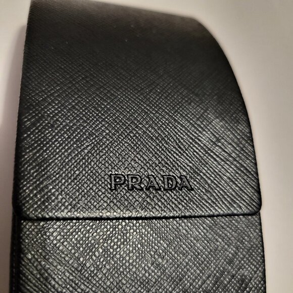 PRADA METAL AND LEATHER SUN GLASS CASE - Picture 2 of 4
